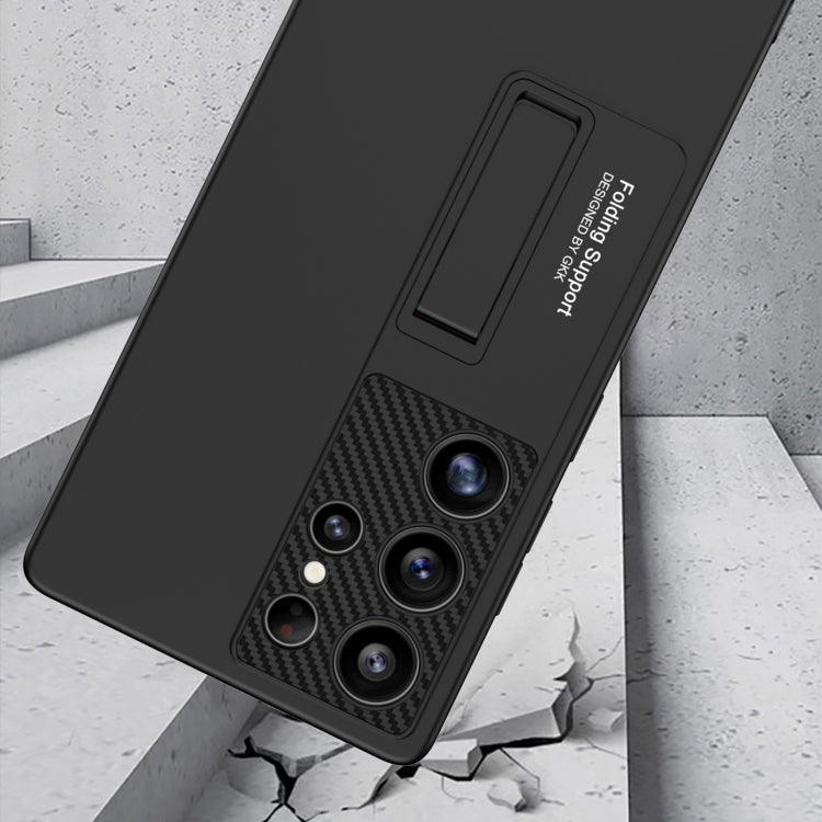 For Samsung Galaxy S25 Ultra 5G GKK Ultra-thin Shockproof Phone Case with Holder / Pen(Titanium Gray) - Galaxy S25 Ultra 5G Cases by GKK | Online Shopping UK | buy2fix