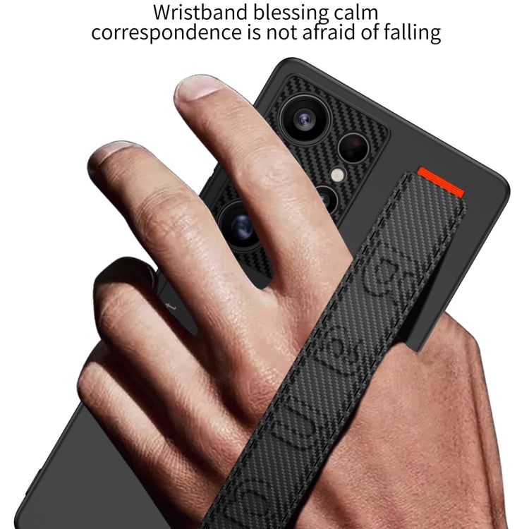 For Samsung Galaxy S25 Ultra 5G GKK Ultra-thin Wristband Shockproof Phone Case with Holder(Titanium Gray) - Galaxy S25 Ultra 5G Cases by GKK | Online Shopping UK | buy2fix