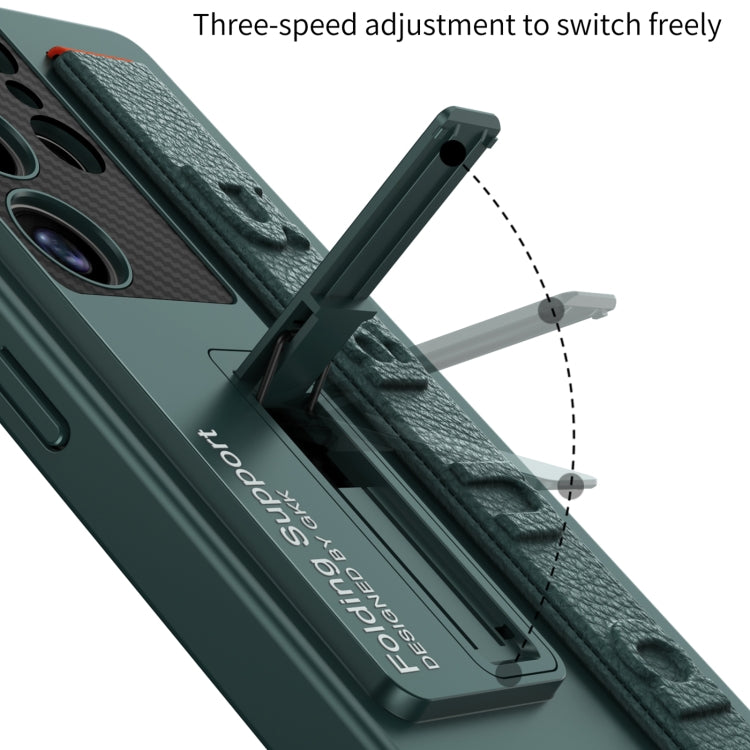 For Samsung Galaxy S25 Ultra 5G GKK Ultra-thin Wristband Shockproof Phone Case with Holder(Titanium Gray) - Galaxy S25 Ultra 5G Cases by GKK | Online Shopping UK | buy2fix