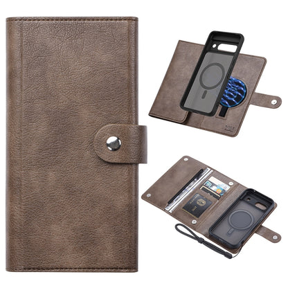 For Google Pixel 8a ViLi GVB Series MagSafe Magnetic RFID Leather Phone Case(Coffee) - Google Cases by ViLi | Online Shopping UK | buy2fix