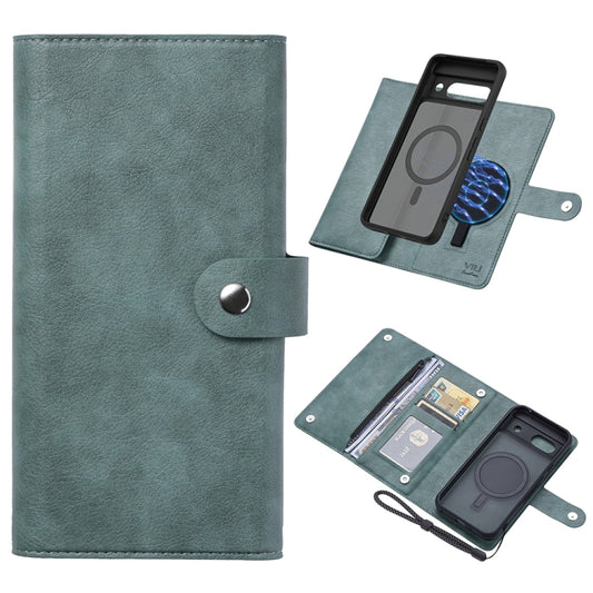 For Google Pixel 8a ViLi GVB Series MagSafe Magnetic RFID Leather Phone Case(Green) - Google Cases by ViLi | Online Shopping UK | buy2fix