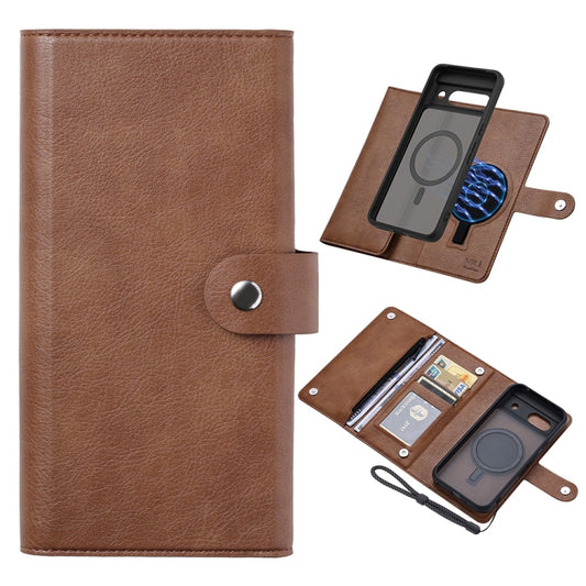 For Google Pixel 8a ViLi GVB Series MagSafe Magnetic RFID Leather Phone Case(Brown) - Google Cases by ViLi | Online Shopping UK | buy2fix