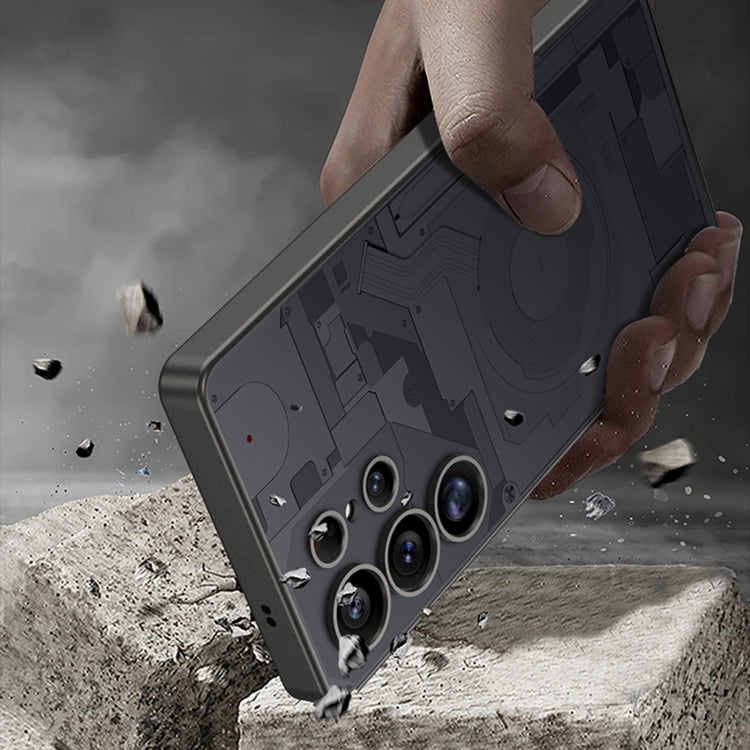 For Samsung Galaxy S25 Ultra 5G GKK AG Craft Skin Feel Circuit Diagram Edition Full Coverage Phone Case(Titanium Gray) - Galaxy S25 Ultra 5G Cases by GKK | Online Shopping UK | buy2fix