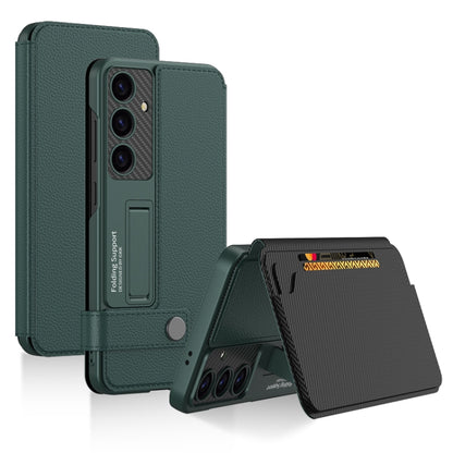 For Samsung Galaxy S25+ 5G GKK Flip Wallet Leather Phone Case(Green) - Galaxy S25+ 5G Cases by GKK | Online Shopping UK | buy2fix