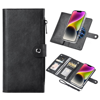 For iPhone 14 ViLi GVS-C Series MagSafe Magnetic RFID Leather Flip Phone Case(Black) - iPhone 14 Cases by ViLi | Online Shopping UK | buy2fix