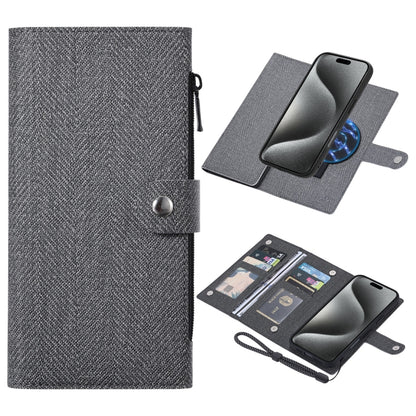 For iPhone 15 Pro Max ViLi GBS Series MagSafe Magnetic RFID Leather Flip Phone Case(Black) - iPhone 15 Pro Max Cases by ViLi | Online Shopping UK | buy2fix