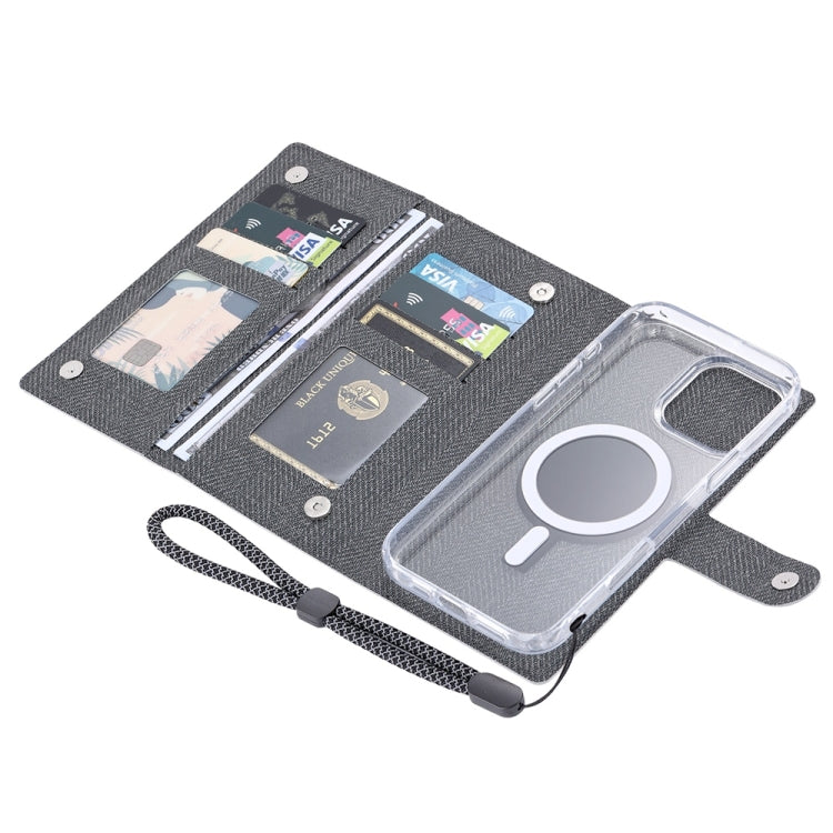 For iPhone 14 Plus ViLi GBS-C Series MagSafe Magnetic RFID Leather Flip Phone Case(Black) - iPhone 14 Plus Cases by ViLi | Online Shopping UK | buy2fix