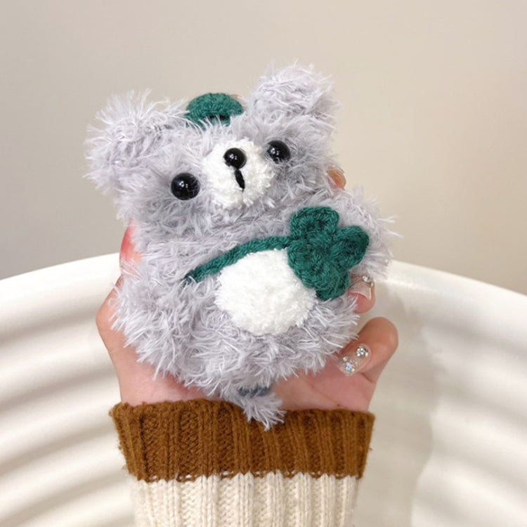 For AirPods 3 Plush Earphone Protective Soft Case(Leaf Raccoon) - For AirPods 3 by buy2fix | Online Shopping UK | buy2fix