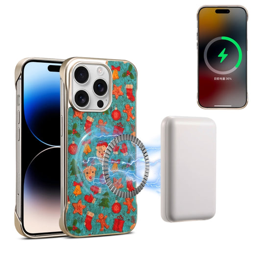 For iPhone 14 Pro Denior A18 Paint MagSafe Phone Case(Christmas) - iPhone 14 Pro Cases by Denior | Online Shopping UK | buy2fix