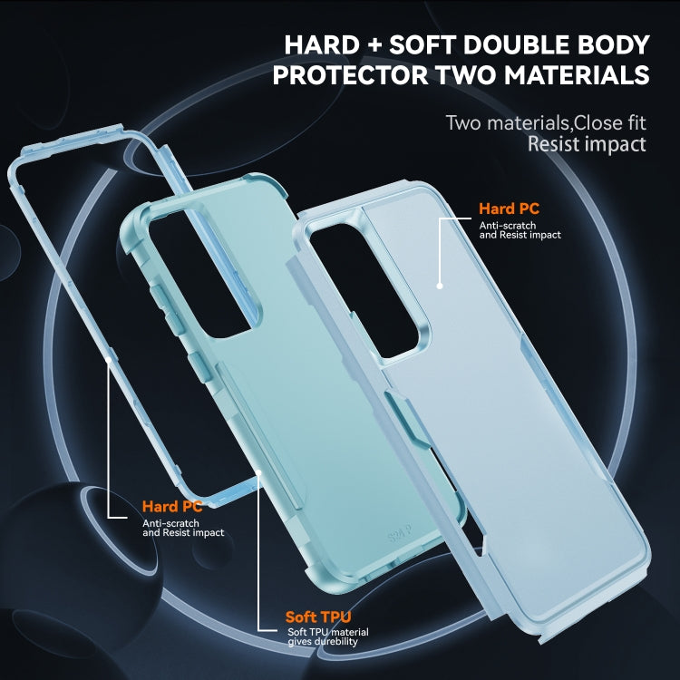 For Samsung Galaxy S25 5G TPU + PC Shockproof Protective Phone Case(Grey Green) by buy2fix