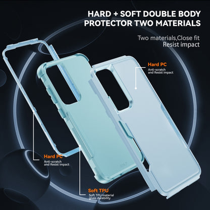 For Samsung Galaxy S25 5G TPU + PC Shockproof Protective Phone Case(Grey Green) by buy2fix