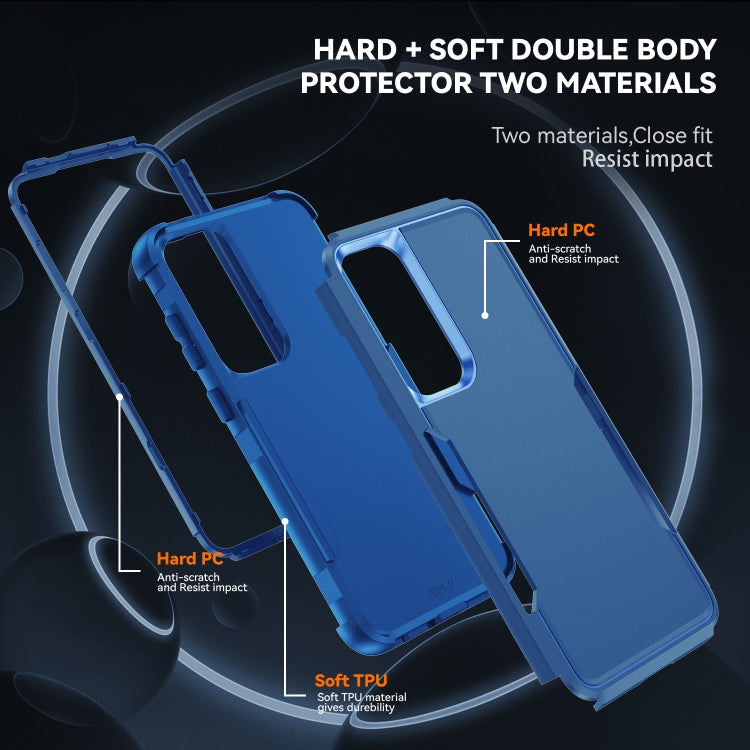 For Samsung Galaxy S25 5G TPU + PC Shockproof Protective Phone Case(Royal Blue) by buy2fix