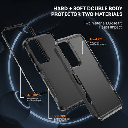 For Samsung Galaxy S25 5G TPU + PC Shockproof Protective Phone Case(Black) by buy2fix