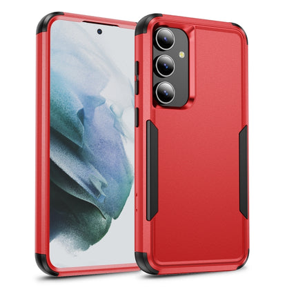 For Samsung Galaxy S25+ 5G TPU + PC Shockproof Protective Phone Case(Red + Black) by buy2fix