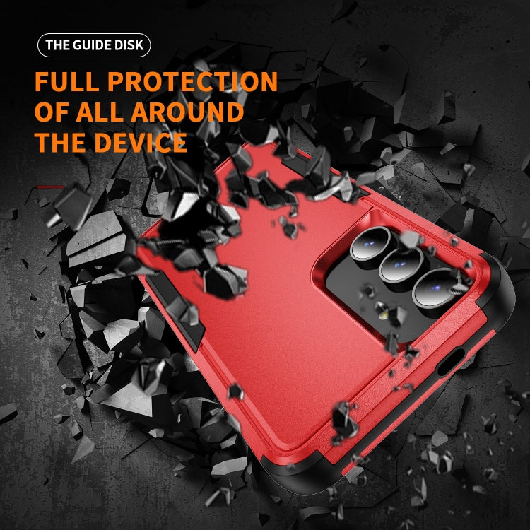 For Samsung Galaxy S25+ 5G TPU + PC Shockproof Protective Phone Case(Red + Black) by buy2fix