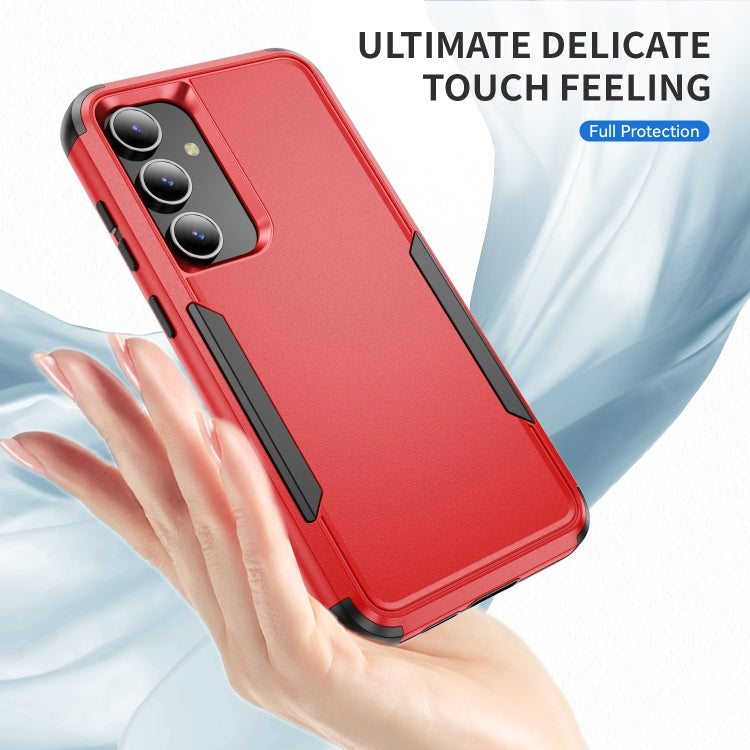 For Samsung Galaxy S25+ 5G TPU + PC Shockproof Protective Phone Case(Red + Black) by buy2fix