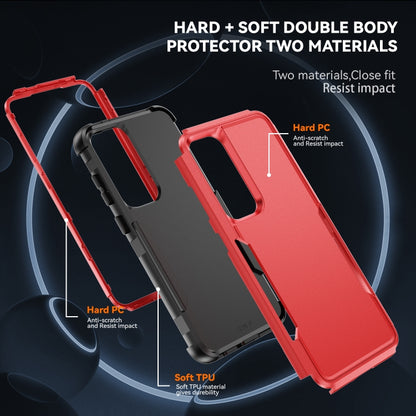 For Samsung Galaxy S25+ 5G TPU + PC Shockproof Protective Phone Case(Red + Black) by buy2fix
