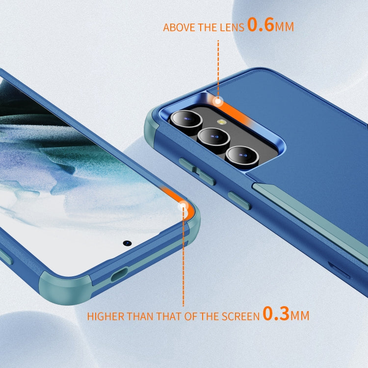 For Samsung Galaxy S25+ 5G TPU + PC Shockproof Protective Phone Case(Royal Blue + Grey Green) by buy2fix