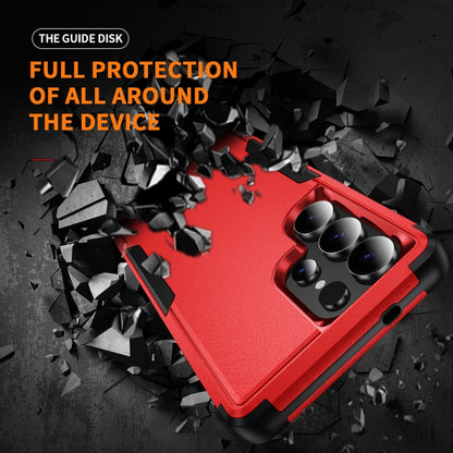 For Samsung Galaxy S25 Ultra 5G TPU + PC Shockproof Protective Phone Case(Red + Black) by buy2fix
