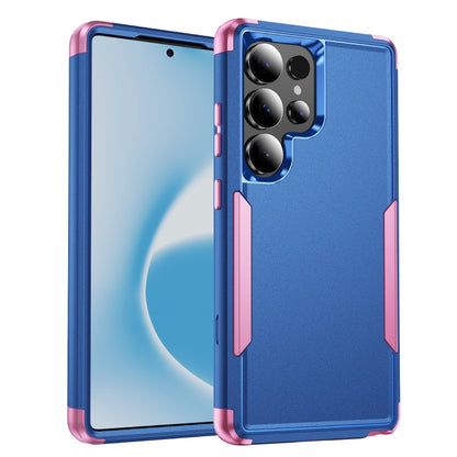 For Samsung Galaxy S25 Ultra 5G TPU + PC Shockproof Protective Phone Case(Royal Blue + Pink) by buy2fix
