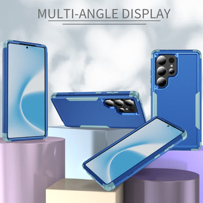 For Samsung Galaxy S25 Ultra 5G TPU + PC Shockproof Protective Phone Case(Royal Blue + Grey Green) by buy2fix