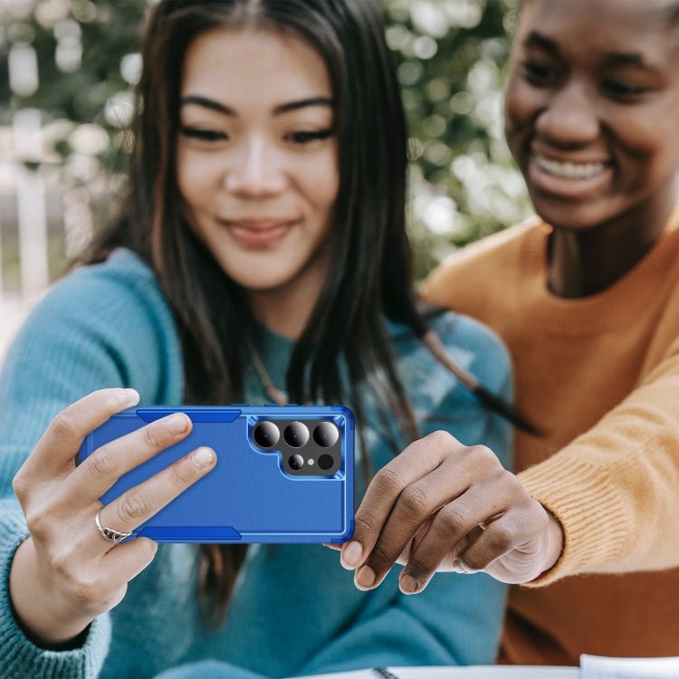 For Samsung Galaxy S25 Ultra 5G TPU + PC Shockproof Protective Phone Case(Royal Blue) by buy2fix