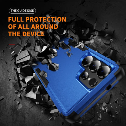 For Samsung Galaxy S25 Ultra 5G TPU + PC Shockproof Protective Phone Case(Royal Blue + Black) by buy2fix