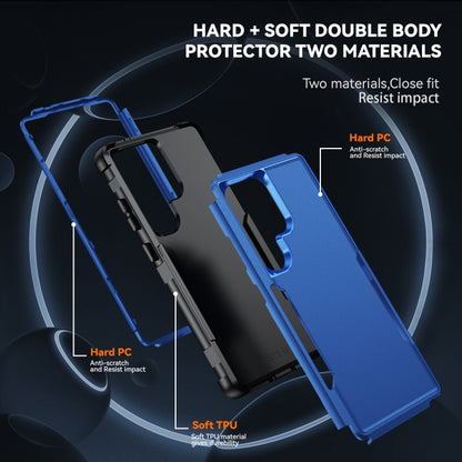 For Samsung Galaxy S25 Ultra 5G TPU + PC Shockproof Protective Phone Case(Royal Blue + Black) by buy2fix
