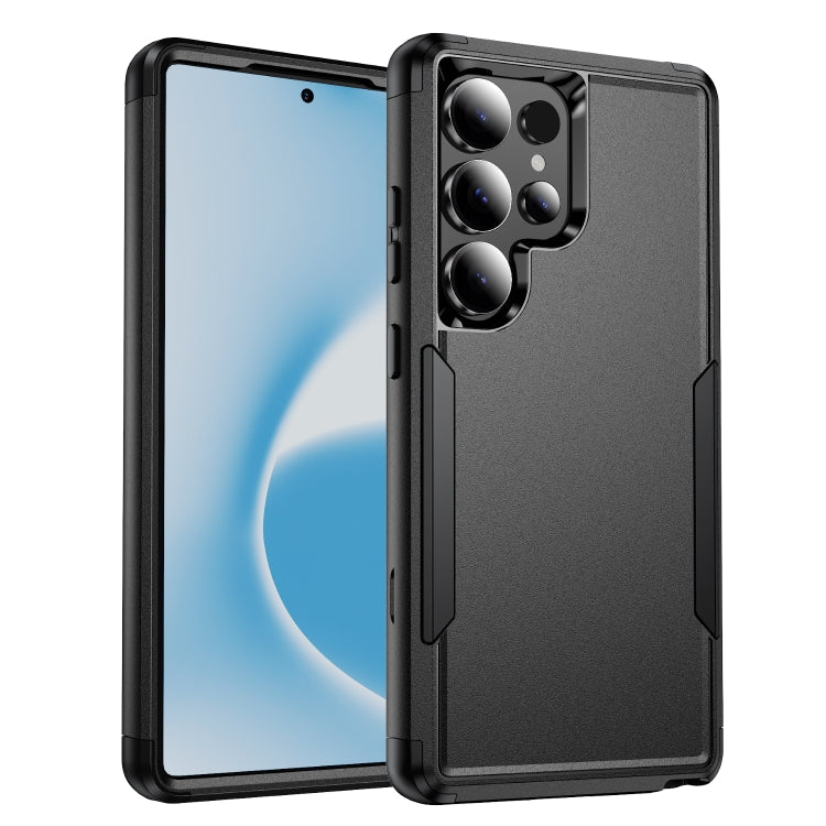 For Samsung Galaxy S25 Ultra 5G TPU + PC Shockproof Protective Phone Case(Black) by buy2fix