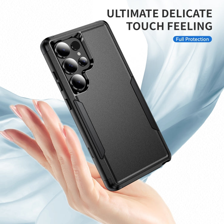 For Samsung Galaxy S25 Ultra 5G TPU + PC Shockproof Protective Phone Case(Black) by buy2fix