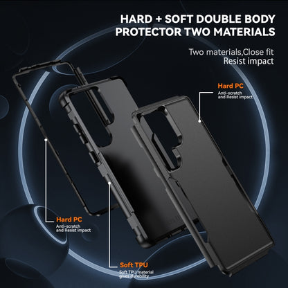 For Samsung Galaxy S25 Ultra 5G TPU + PC Shockproof Protective Phone Case(Black) by buy2fix