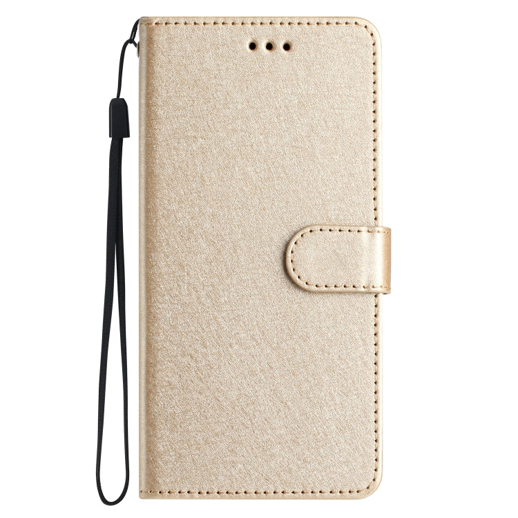 For Samsung Galaxy S25 5G Silk Texture Horizontal Flip Leather Phone Case(Gold) by buy2fix