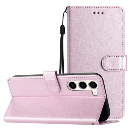 For Samsung Galaxy S25 5G Silk Texture Horizontal Flip Leather Phone Case(Rose Pink) by buy2fix