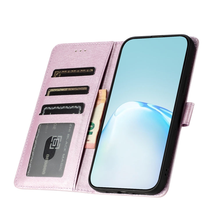 For Samsung Galaxy S25 5G Silk Texture Horizontal Flip Leather Phone Case(Rose Pink) by buy2fix