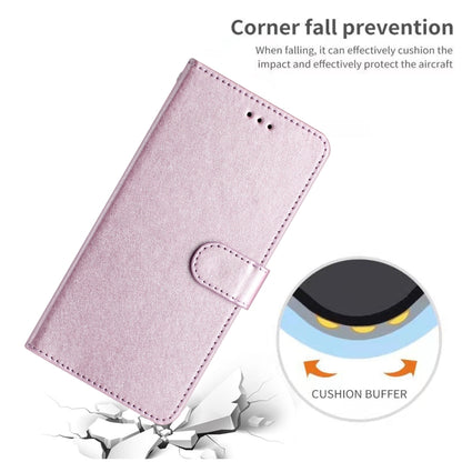 For Samsung Galaxy S25 5G Silk Texture Horizontal Flip Leather Phone Case(Rose Pink) by buy2fix