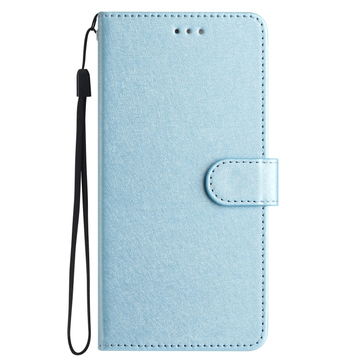 For Samsung Galaxy S25+ 5G Silk Texture Horizontal Flip Leather Phone Case(Light Blue) by buy2fix