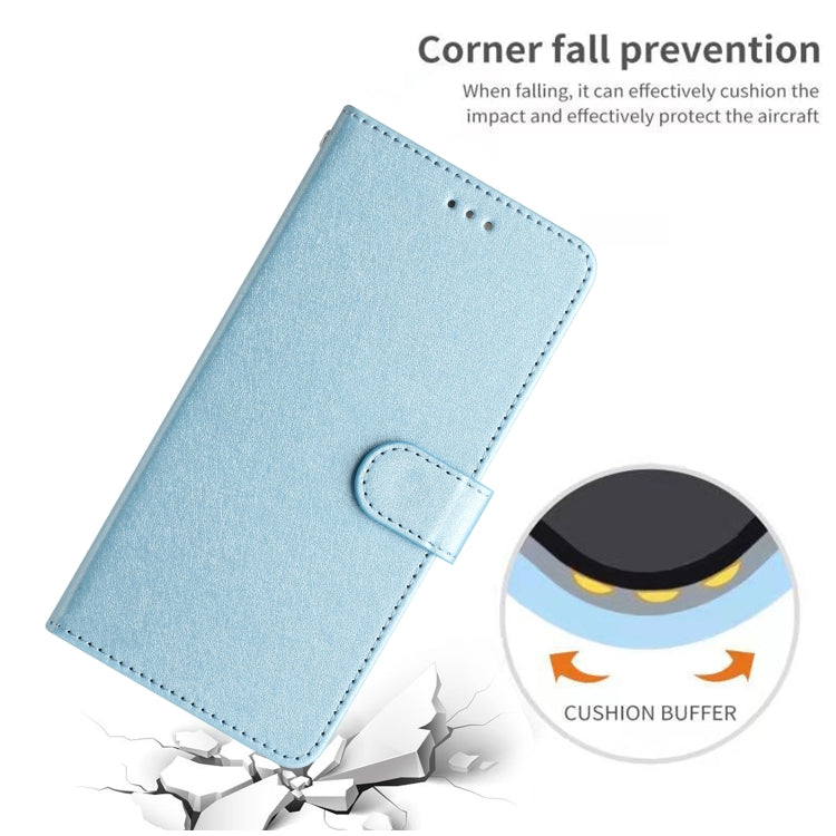 For Samsung Galaxy S25+ 5G Silk Texture Horizontal Flip Leather Phone Case(Light Blue) by buy2fix