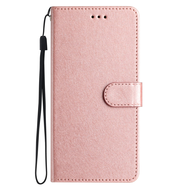 For Samsung Galaxy S25+ 5G Silk Texture Horizontal Flip Leather Phone Case(Rose Gold) by buy2fix