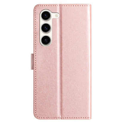For Samsung Galaxy S25+ 5G Silk Texture Horizontal Flip Leather Phone Case(Rose Gold) by buy2fix