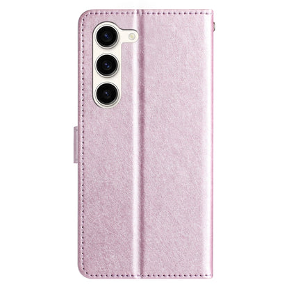 For Samsung Galaxy S25+ 5G Silk Texture Horizontal Flip Leather Phone Case(Rose Pink) by buy2fix