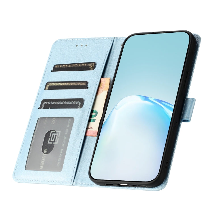 For Samsung Galaxy S25 Ultra 5G Silk Texture Horizontal Flip Leather Phone Case(Light Blue) by buy2fix