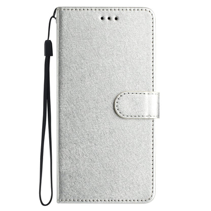 For Samsung Galaxy S25 Ultra 5G Silk Texture Horizontal Flip Leather Phone Case(Silver) by buy2fix