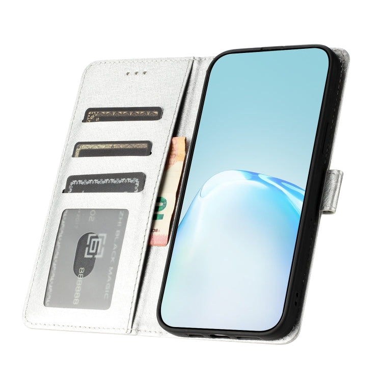 For Samsung Galaxy S25 Ultra 5G Silk Texture Horizontal Flip Leather Phone Case(Silver) by buy2fix