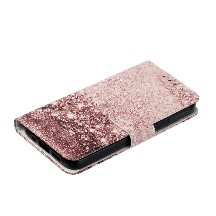 For Samsung Galaxy S25 5G Colored Drawing Marble Pattern Leather Phone Case(Rose Gold) by buy2fix