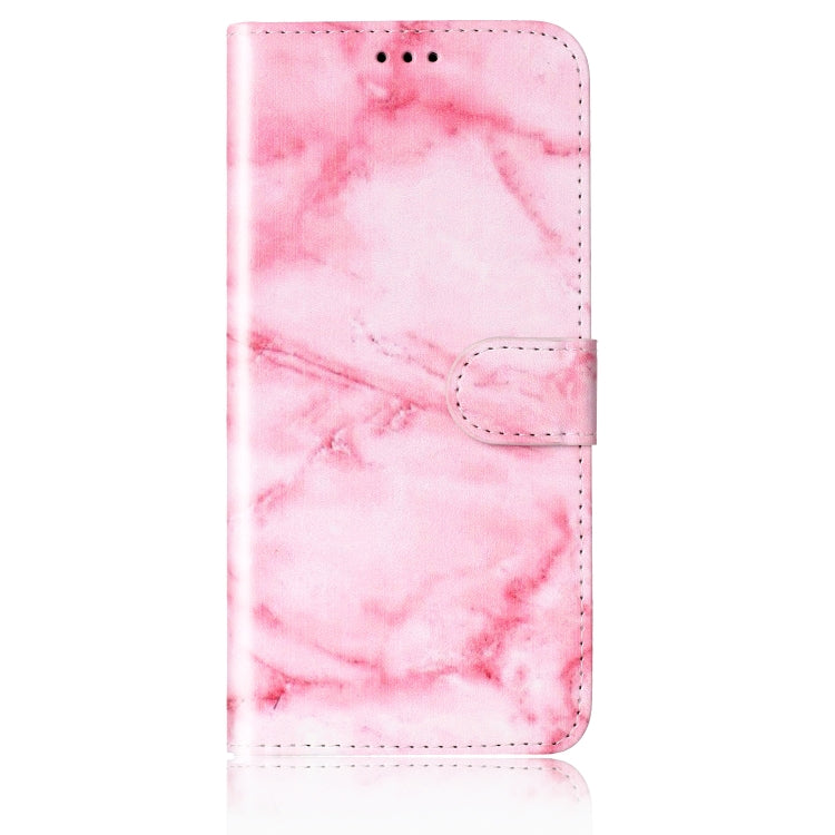For Samsung Galaxy S25 5G Colored Drawing Marble Pattern Leather Phone Case(Pink Marble) by buy2fix