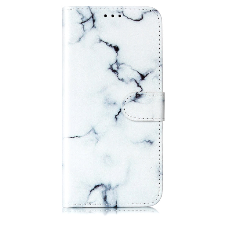 For Samsung Galaxy S25+ 5G Colored Drawing Marble Pattern Leather Phone Case(White Marble) by buy2fix
