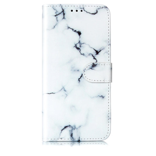 For Samsung Galaxy S25+ 5G Colored Drawing Marble Pattern Leather Phone Case(White Marble) by buy2fix