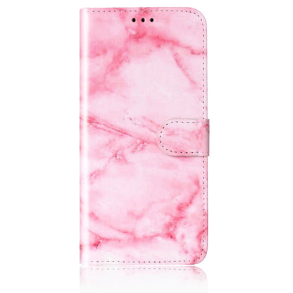For Samsung Galaxy S25+ 5G Colored Drawing Marble Pattern Leather Phone Case(Pink Marble) by buy2fix