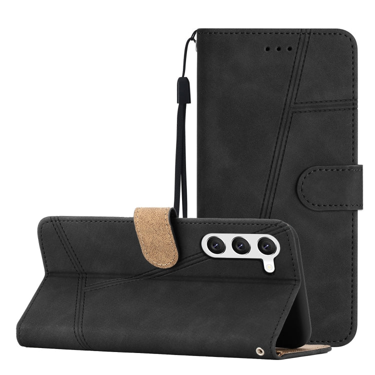 For Samsung Galaxy S25 5G Skin-feel Stitching Leather Phone Case(Black) by buy2fix