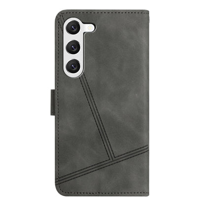 For Samsung Galaxy S25 5G Skin-feel Stitching Leather Phone Case(Grey) by buy2fix